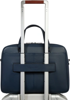 Деловая сумка мужская Piquadro Ael CA6920S142/BLU с отделением для ноутбука 14" синяя натур.кожа - купить недорого с доставкой в интернет-магазине