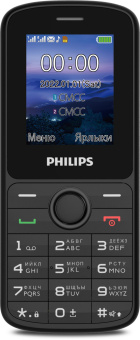 Мобильный телефон Philips E2101 Xenium черный моноблок 2Sim 1.77" 128x160 Thread-X GSM900/1800 MP3 FM microSD max32Gb - купить недорого с доставкой в интернет-магазине