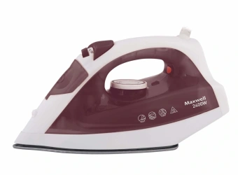 Утюг Maxwell MW-3006 2400Вт белый/бордовый - купить недорого с доставкой в интернет-магазине