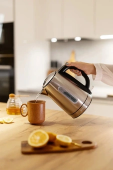 Чайник электрический Gorenje K17DS 1.7л. 2200Вт серебристый корпус: металл - купить недорого с доставкой в интернет-магазине