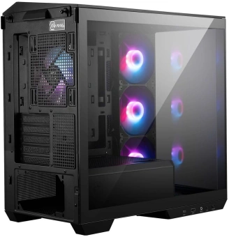 Корпус MSI MAG Pano M100R PZ черный без БП mATX 3x120mm 4x140mm 1xUSB3.1 audio CardReader AirDuct bott PSU - купить недорого с доставкой в интернет-магазине