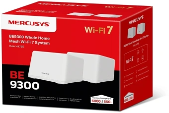 Бесшовный Mesh роутер Mercusys Halo H47BE (HALO H47BE(2-PACK)) BE9300 10/100/1000BASE-TX белый (упак.:2шт) - купить недорого с доставкой в интернет-магазине