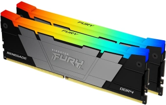 Память DDR4 2x8GB 4600МГц Kingston KF446C19RB2AK2/16 Fury Renegade RGB RTL Gaming PC4-36800 CL19 DIMM 288-pin 1.5В kit single rank с радиатором Ret - купить недорого с доставкой в интернет-магазине