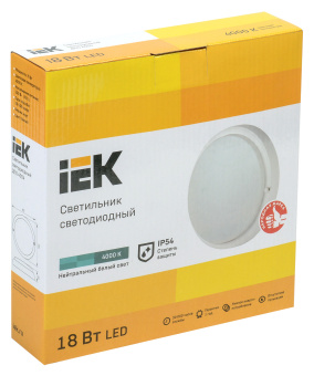 Светильник IEK 18Вт 4000K белый (LDPO0-4004-18-4000-K01) - купить недорого с доставкой в интернет-магазине