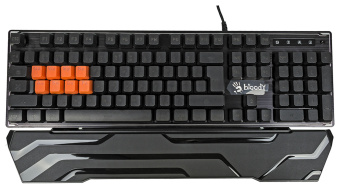 Клавиатура A4Tech Bloody B3370R черный USB Multimedia for gamer LED (подставка для запястий) - купить недорого с доставкой в интернет-магазине