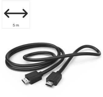 Адаптер аудио-видео Hama H-205007 HDMI (m)/HDMI (m) 5м. позолоч.конт. черный (00205007) - купить недорого с доставкой в интернет-магазине