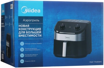 Аэрогриль Midea MAF-TN45WK 4.5л 1500Вт черный - купить недорого с доставкой в интернет-магазине