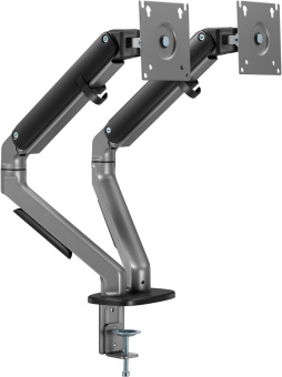 Кронштейн для мониторов Ultramounts UM735BL черный/серый 17"-27" макс.7кг крепление к столешнице поворот и наклон - цена, купить или заказать с доставкой в интернет-магазине Кронштейн для мониторов Ultramounts UM735BL черный/серый 17"-27" макс.7кг крепление к столешнице поворот и наклон - купить недорого с доставкой в интернет-магазине