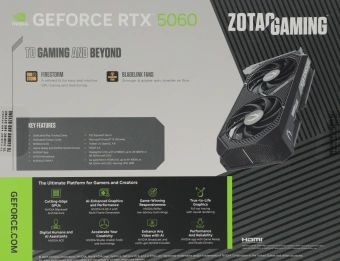 Видеокарта Zotac PCI-E 5.0 RTX 5060 TWIN EDGE NVIDIA GeForce RTX 5060 8Gb 128bit GDDR7 2497/28000 HDMIx1 DPx3 HDCP Ret - купить недорого с доставкой в интернет-магазине