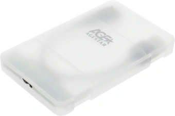 Внешний корпус для HDD/SSD AgeStar 3UBCP3 SATA USB3.0 пластик белый 2.5" - купить недорого с доставкой в интернет-магазине