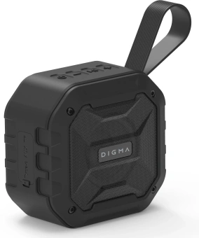 Колонка порт. Digma D-PS1501 черный 10W 1.0 BT 10м 1500mAh (DPS1501) - купить недорого с доставкой в интернет-магазине