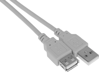 Кабель USB A(m) USB A(f) 3м серый - купить недорого с доставкой в интернет-магазине