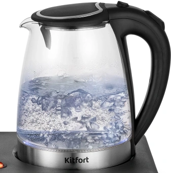 Чайный набор Kitfort КТ-6180 2л. 1500Вт черный корпус: стекло/пластик - купить недорого с доставкой в интернет-магазине