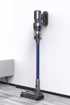 Пылесос ручной Hyundai HYV-S7970 500Вт серый/синий - купить недорого с доставкой в интернет-магазине