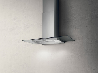 Вытяжка каминная Elica Flat Glass IX/A/90 нержавеющая сталь управление: кнопочное (1 мотор) - купить недорого с доставкой в интернет-магазине