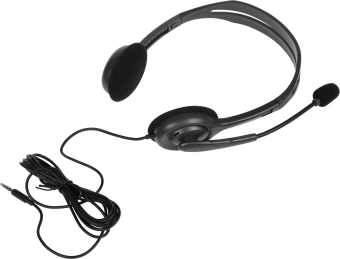 Наушники с микрофоном Logitech H111 серый 2.35м накладные оголовье (981-000588) - купить недорого с доставкой в интернет-магазине