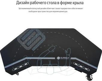Стол игровой Eureka ERK-EGD-ES63-B электропривод столешница ЛДСП черный каркас черный 120x60x1.5см - купить недорого с доставкой в интернет-магазине