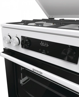 Плита Комбинированная Gorenje GKS6C71WF белый (металлическая крышка) реш.чугун - купить недорого с доставкой в интернет-магазине