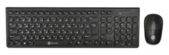 Клавиатура + мышь Оклик 220M клав:черный мышь:черный USB беспроводная slim Multimedia - купить недорого с доставкой в интернет-магазине