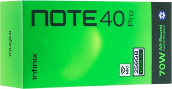Смартфон Infinix X6850 Note 40 Pro 256Gb 12Gb зеленый моноблок 3G 4G 2Sim 6.78" 1080x2436 Android 14 108Mpix 802.11 a/b/g/n/ac NFC GPS GSM900/1800 GSM1900 TouchSc Protect FM - купить недорого с доставкой в интернет-магазине