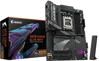 Материнская плата Gigabyte X870M A ELITE WF7 SocketAM5 AMD X870 4xDDR5 mATX AC`97 8ch(7.1) 2.5Gg RAID+HDMI - купить недорого с доставкой в интернет-магазине