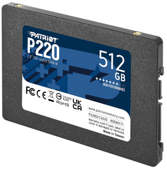 Накопитель SSD Patriot SATA III 512Gb P220S512G25 P220 2.5" - купить недорого с доставкой в интернет-магазине