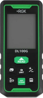 Лазерный дальномер RGK DL100G 2кл.лаз. 535нм цв.луч. зеленый (778190) - купить недорого с доставкой в интернет-магазине