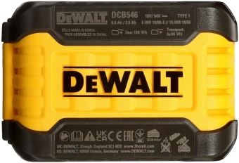 Батарея аккумуляторная DeWalt DCB546-XJ 18В 6Ач Li-Ion - купить недорого с доставкой в интернет-магазине