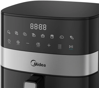 Аэрогриль Midea MAF-CN65E(WB) 6л 1700Вт черный/серебристый - купить недорого с доставкой в интернет-магазине