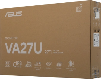 Монитор Asus 27" Business VA27UCPS черный IPS LED 16:9 HDMI M/M матовая HAS Piv 1000:1 350cd 178гр/178гр 3840x2160 60Hz DP 4K USB 6.9кг - купить недорого с доставкой в интернет-магазине