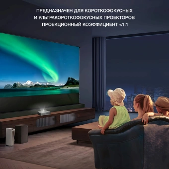 Экран Cactus 120" 148x263см FloorRising CS-PSFRALR-263X148 16:9 напольный рулонный черный (моторизованный привод) - купить недорого с доставкой в интернет-магазине