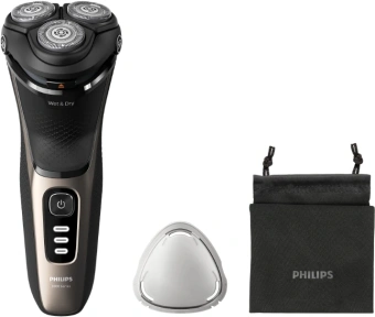 Бритва роторная Philips S3242/12 питан.:аккум. черный/серебристый - купить недорого с доставкой в интернет-магазине