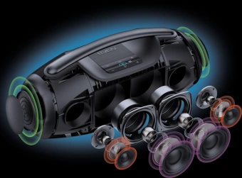 Колонка порт. Sven АС PS-990 черный 180W 2.0 BT/3.5Jack 5200mAh (без.бат) (SV-022891) - купить недорого с доставкой в интернет-магазине