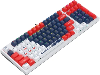 Клавиатура A4Tech S98 Sports механическая синий/белый USB for gamer LED (S98 SPORTS NAVY BLMS RED PLUS) кабель 1.8м - купить недорого с доставкой в интернет-магазине