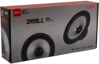 Колонки автомобильные ACV Drall DR8 (без решетки) 300Вт 96дБ 3Ом 20см (8дюйм) (ком.:2кол.) широкополосные однополосные - купить недорого с доставкой в интернет-магазине