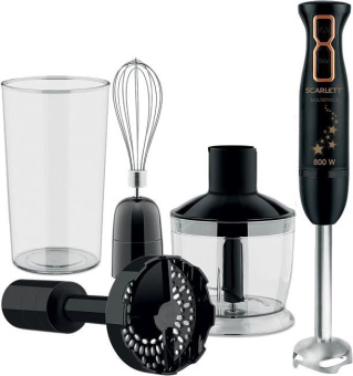 Блендер погружной Scarlett Золотая коллекция SC-HB42M45 800Вт черный/золотистый - купить недорого с доставкой в интернет-магазине