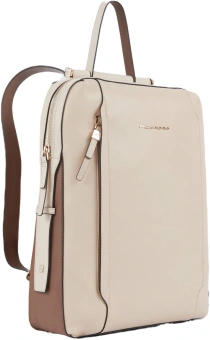 Рюкзак женский Piquadro Circle CA4576W92/BECU бежевый/кофейный кожа - купить недорого с доставкой в интернет-магазине