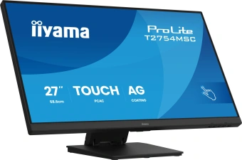 Монитор Iiyama 27" ProLite T2754MSC-B2AG черный IPS LED 4ms 16:9 HDMI M/M глянцевая HAS 1000:1 300cd 178гр/178гр 1920x1080 75Hz VGA DP FHD USB Touch 2.9кг - купить недорого с доставкой в интернет-магазине
