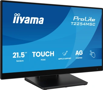 Монитор Iiyama 21.5" ProLite T2254MSC-B2AG черный IPS LED 4ms 16:9 HDMI M/M глянцевая HAS 1300:1 300cd 178гр/178гр 1920x1080 100Hz DP FHD USB Touch 2.9кг - купить недорого с доставкой в интернет-магазине