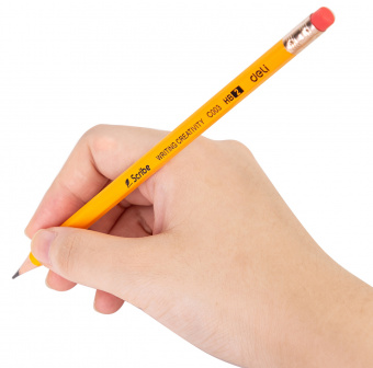 Карандаш ч/г Deli EC003-HB Scribe HB шестигран. тополь желтый карт.кор. (12шт) ластик - купить недорого с доставкой в интернет-магазине