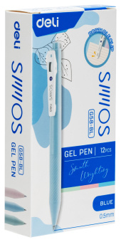 Ручка гелев. Deli EG58-BL голубой d=0.5мм син. черн. - купить недорого с доставкой в интернет-магазине