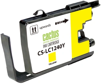 Картридж струйный Cactus CS-LC1240Y желтый (12мл) для Brother MFC-J6510/6910DW с чипом - купить недорого с доставкой в интернет-магазине