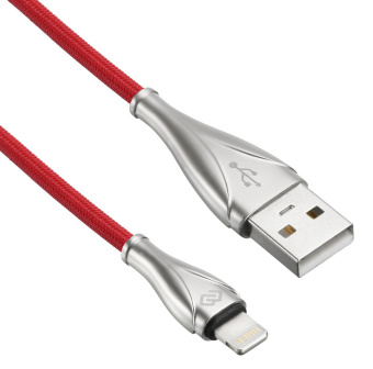 Кабель Digma LIGHT-1.2M-RED USB (m)-Lightning (m) 1.2м красный - купить недорого с доставкой в интернет-магазине