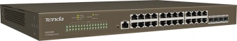 Коммутатор Tenda TEG3328F (L2) 24x1Гбит/с 4SFP управляемый - купить недорого с доставкой в интернет-магазине