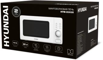 Микроволновая Печь Hyundai HYM-D3035 20л. 700Вт белый - купить недорого с доставкой в интернет-магазине