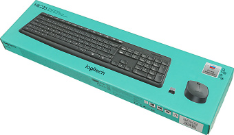 Клавиатура + мышь Logitech MK235 клав:серый мышь:серый USB беспроводная Multimedia (920-007931) - купить недорого с доставкой в интернет-магазине