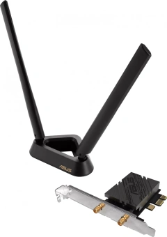 Сетевой адаптер Wi-Fi + Bluetooth Asus PCE-BE92BT BE9400 PCI Express (ант.внеш.несъем.) 2ант. - купить недорого с доставкой в интернет-магазине
