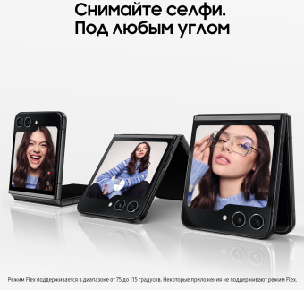 Смартфон Samsung SM-F731B Galaxy Z Flip 5 512Gb 8Gb графит раскладной 3G 4G 1Sim 6.7" 1080x2640 Android 13 12Mpix 802.11 a/b/g/n/ac/ax NFC GPS GSM900/1800 GSM1900 TouchSc Protect - купить недорого с доставкой в интернет-магазине