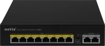 Коммутатор Netis P110C (L2) 10x100Мбит/с 8PoE+ 120W неуправляемый - купить недорого с доставкой в интернет-магазине