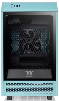 Корпус Thermaltake The Tower 100 Turquoise голубой без БП miniITX 1x120mm 3x140mm 2xUSB3.0 audio bott PSU - купить недорого с доставкой в интернет-магазине